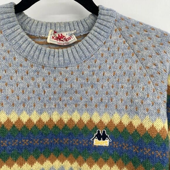 Kappa Sports Multicolor Shetland Fabric Ribbed Pullover Sweater Size XL - Picture 2 of 7